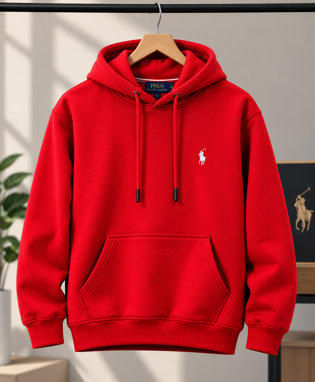 RL Men’s Red Classic Pullover Hoodie