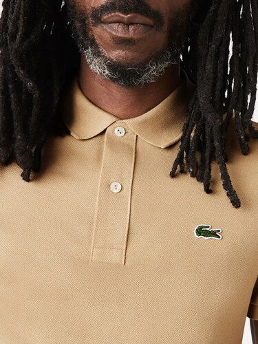 Lacoste Men Beige Original L.12.12 Slim Fit Polos