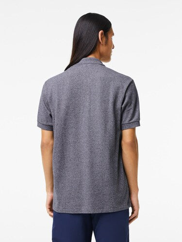 Lacoste Men Grey Heathered Pique Cotton Polo Shirt