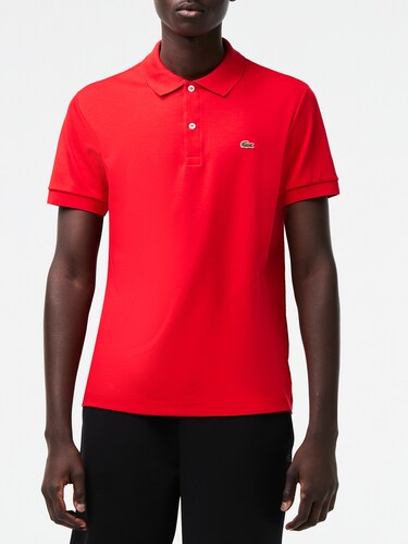 Lacoste Men Red Ultra Soft Cotton Pima Jersey Polo Shirt