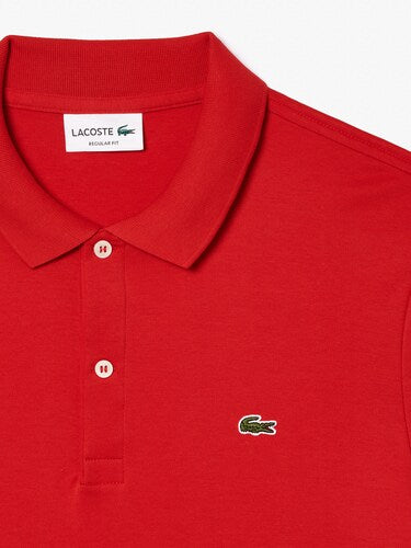 Lacoste Men Red Ultra Soft Cotton Pima Jersey Polo Shirt