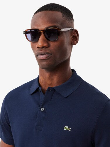 Lacoste Men Navy Regular Fit Cotton Pima Polo Shirt