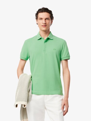Lacoste Men Green Regular Fit Paris Stretch Pique Polo Shirt
