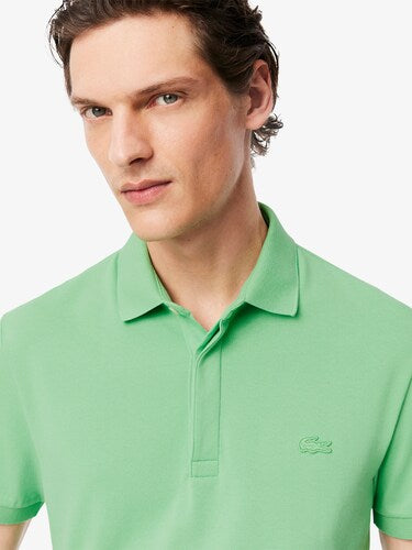 Lacoste Men Green Regular Fit Paris Stretch Pique Polo Shirt