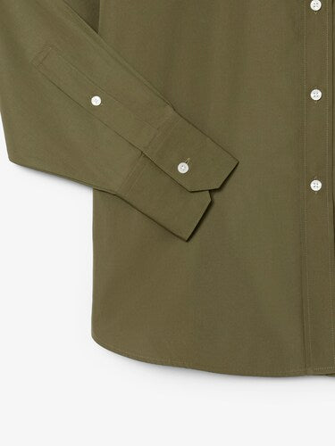 Lacoste Women Green Oversized Cotton Poplin Shirt