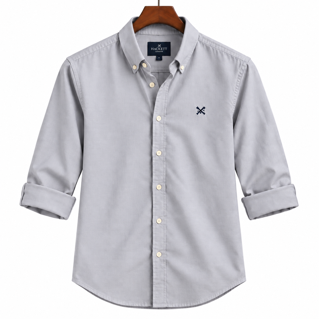 Hackett Full Sleeve Shirt Light Grey