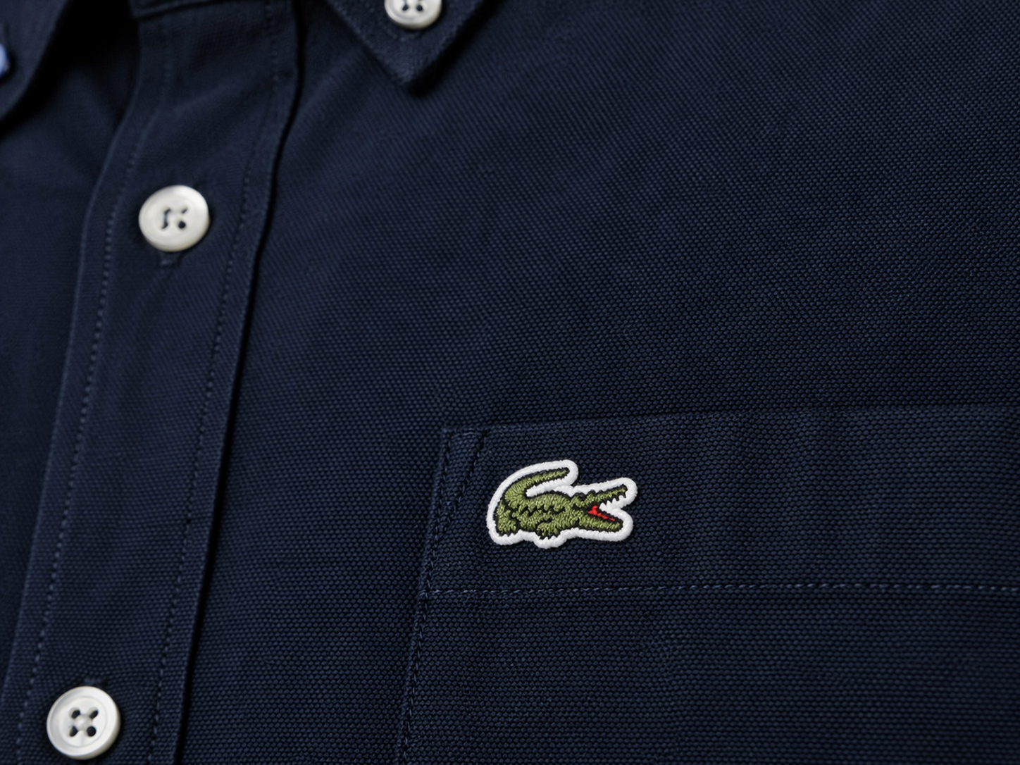 Lacoste Men Regular Fit Short Sleeved Oxford Shirt