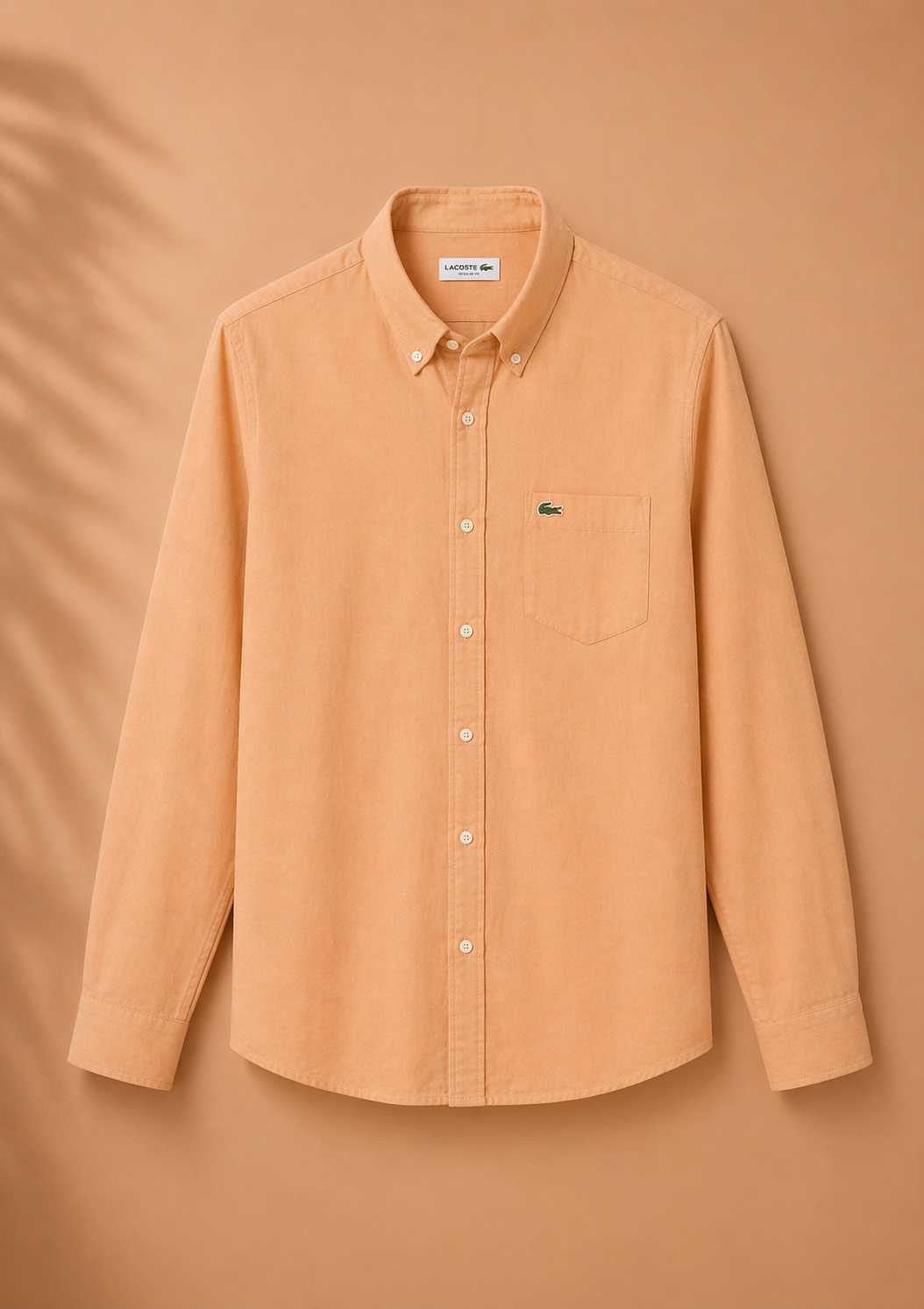 Lacoste Men Beige Regular Fit Linen Shirt