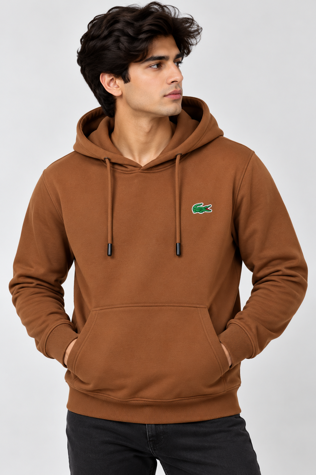 LC Caramel Brown Classic Pullover Hoodie for Men