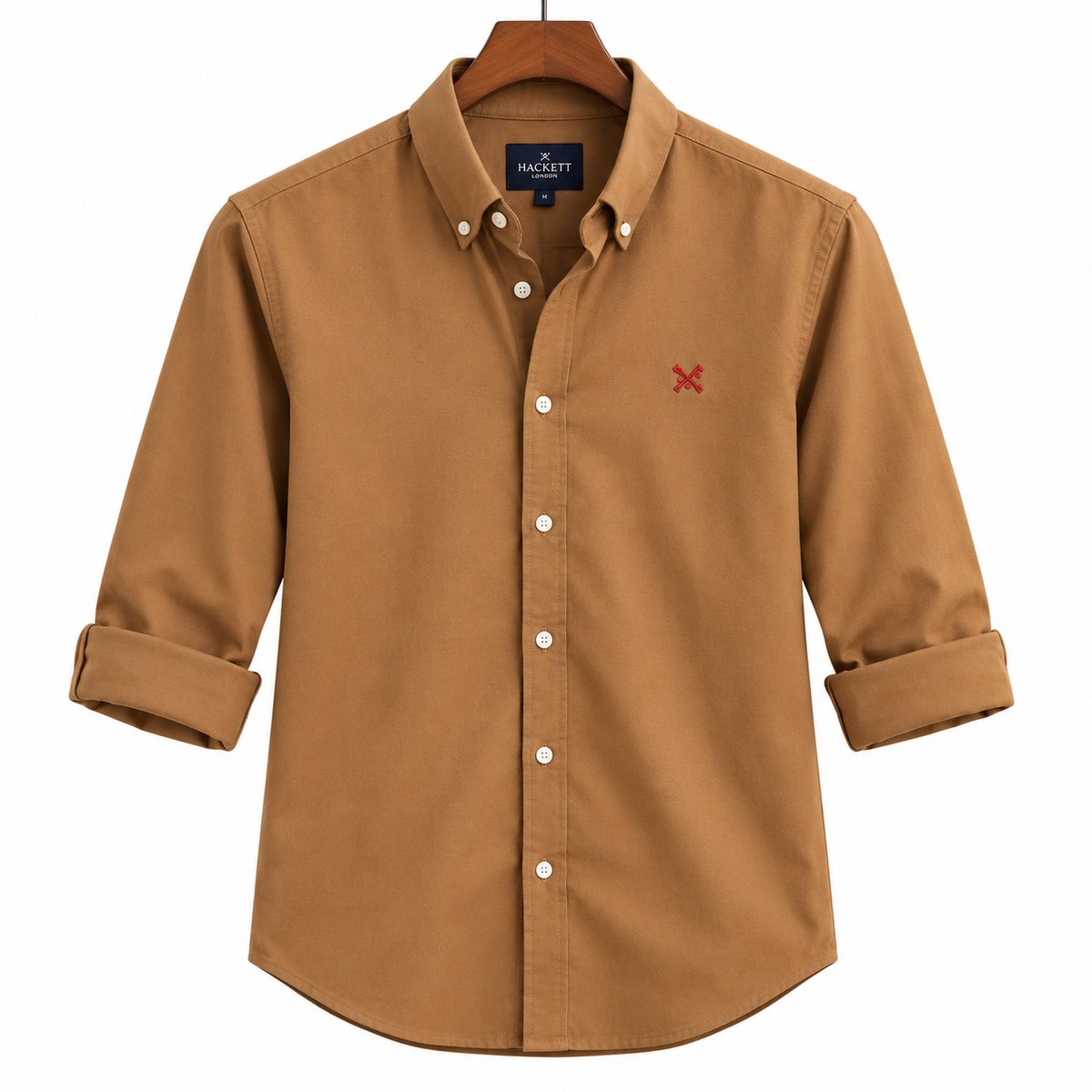 Hackett Full Sleeve Shirt Camel Brown
