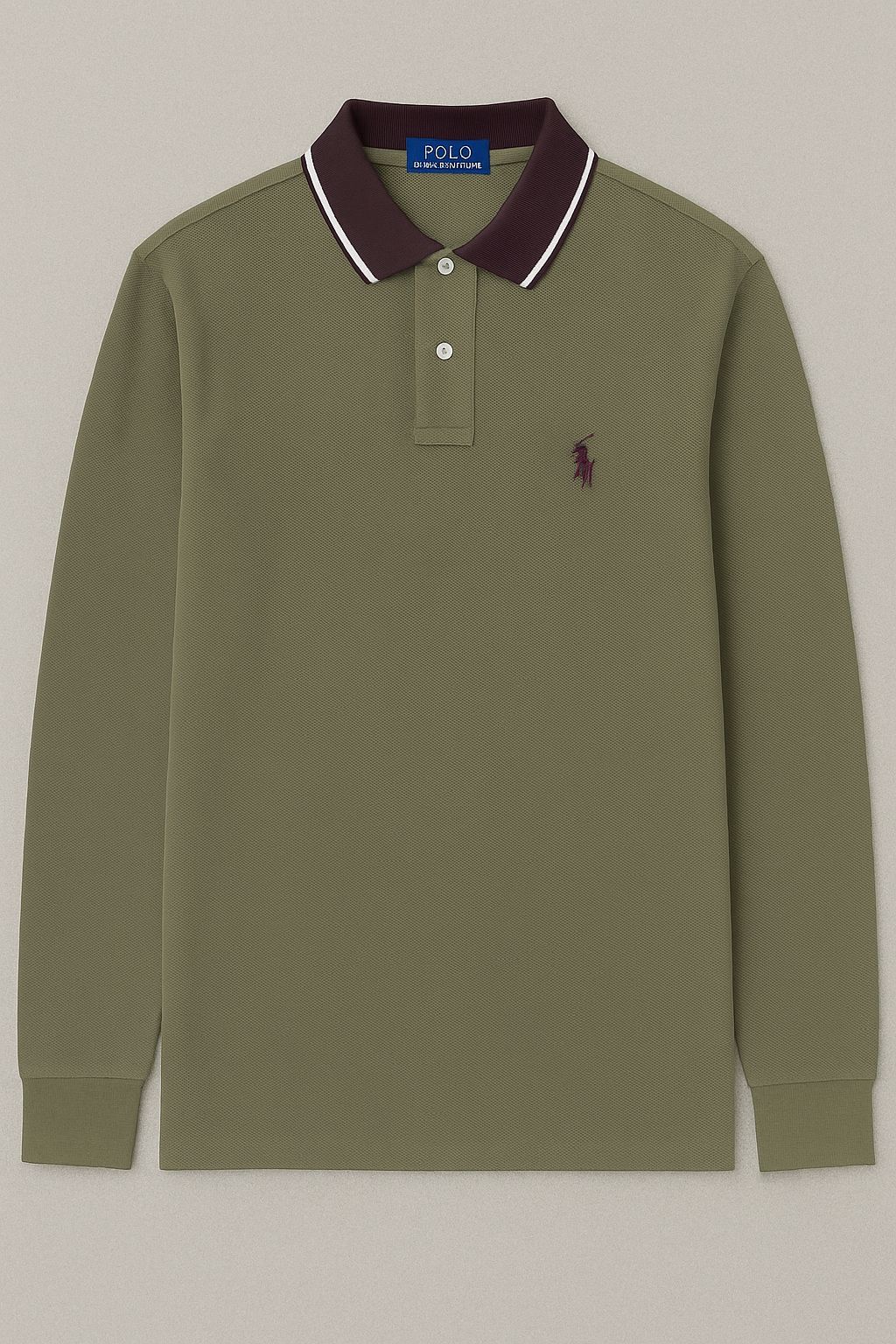 RL Collar Full Sleeve T-shirt GREEN