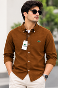 L Premium Classic Caramel Brown Full Sleeve Shirt