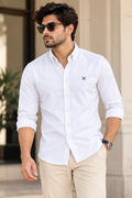 Hackett Full Sleeve Shirt White