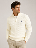 Men's Cable Knit Half-Zip Sweater