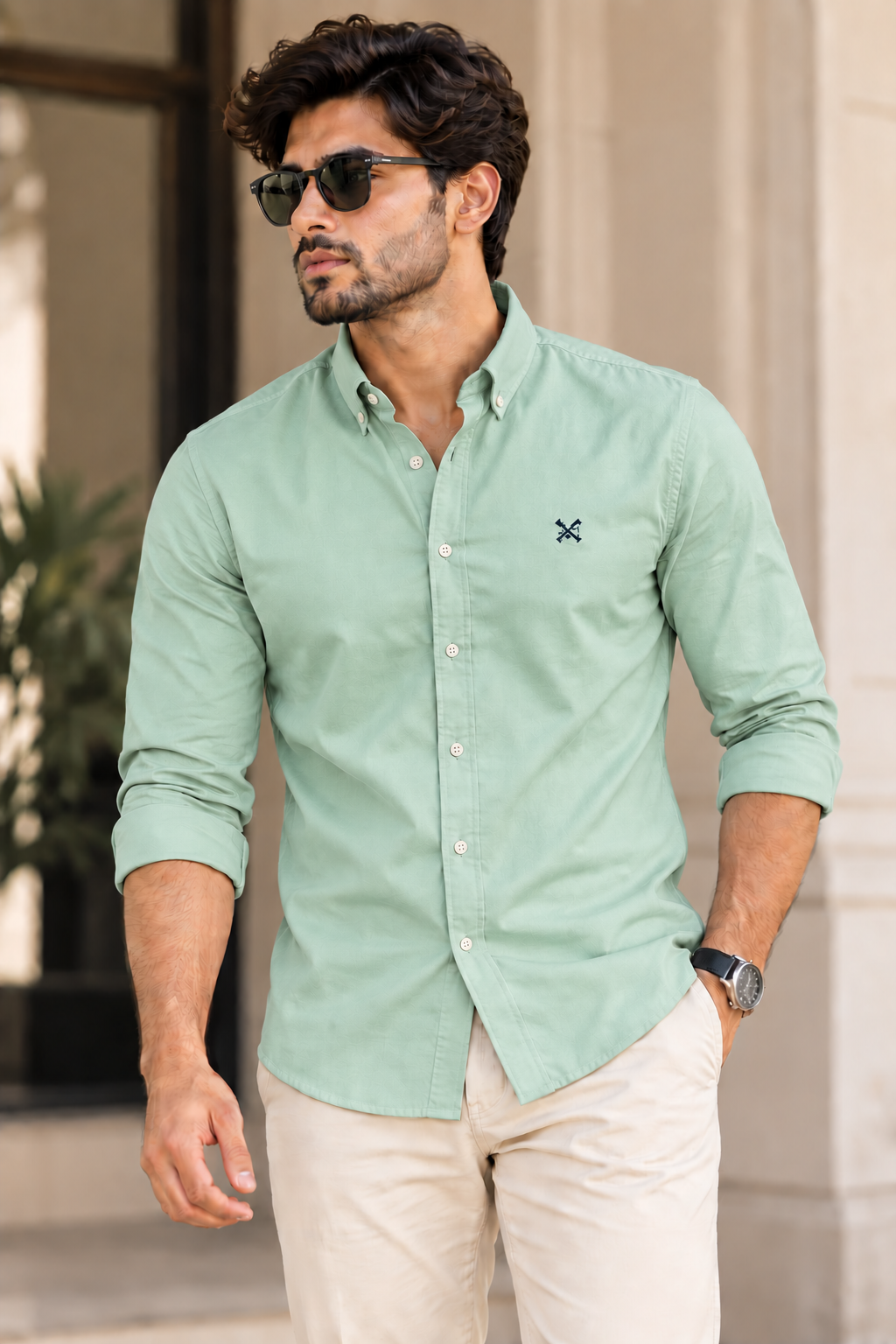 Hackett Full Sleeve Shirt Mint Green