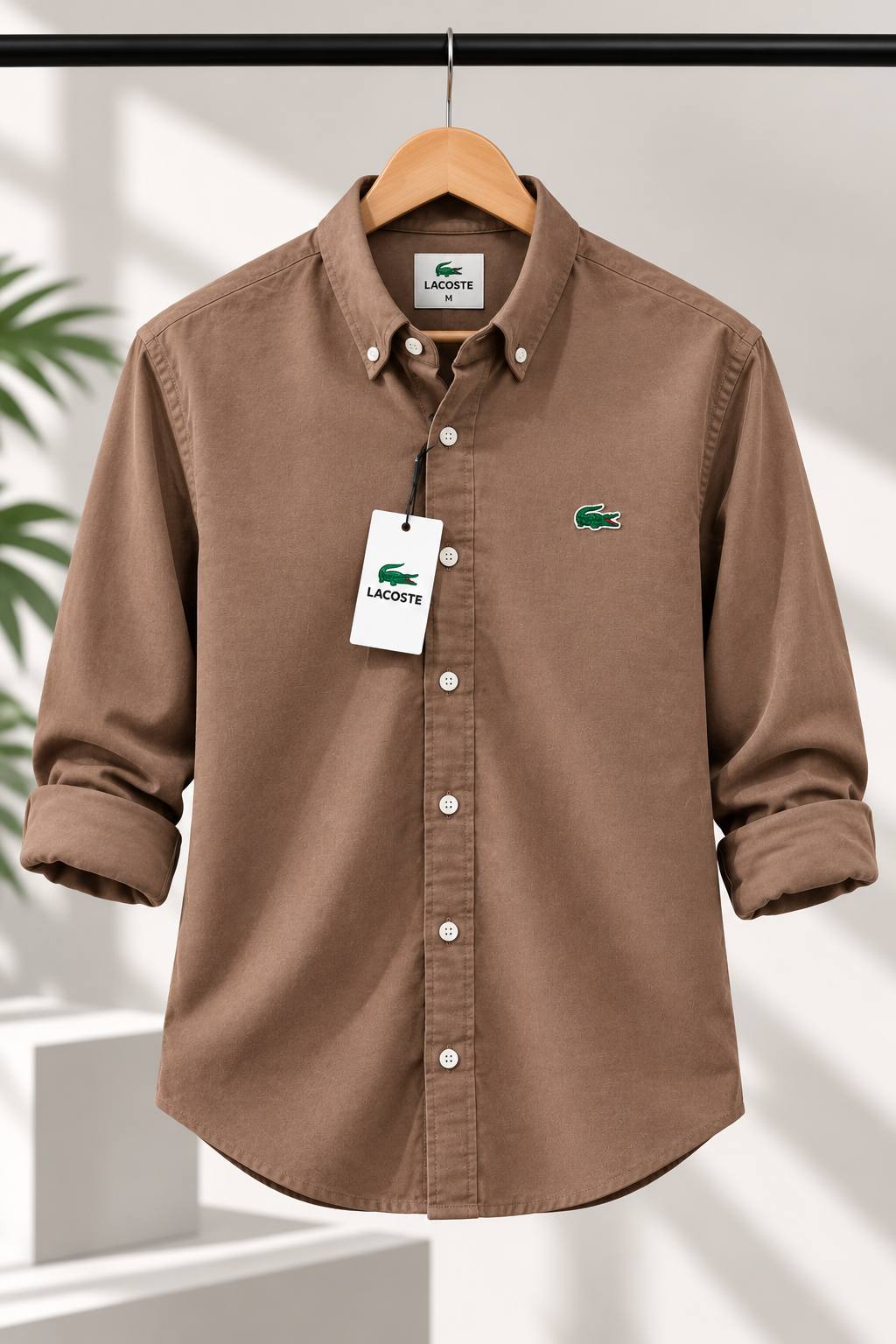 L Premium Classic Taupe Brown Full Sleeve Shirt