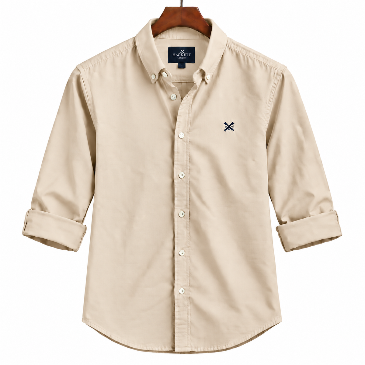 Hackett Full Sleeve Shirt Beige