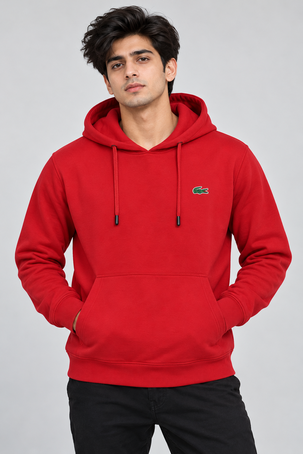 LC Red Classic Pullover Hoodie for Men