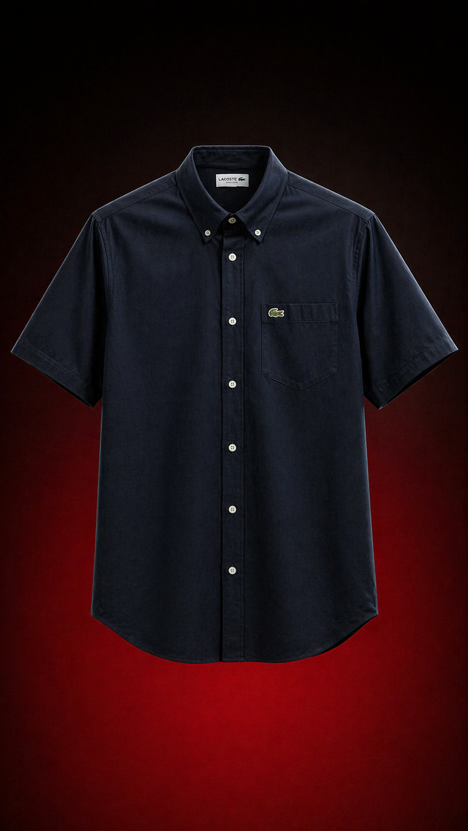 Lacoste Men Regular Fit Short Sleeved Oxford Shirt