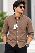 L Premium Classic Taupe Brown Full Sleeve Shirt