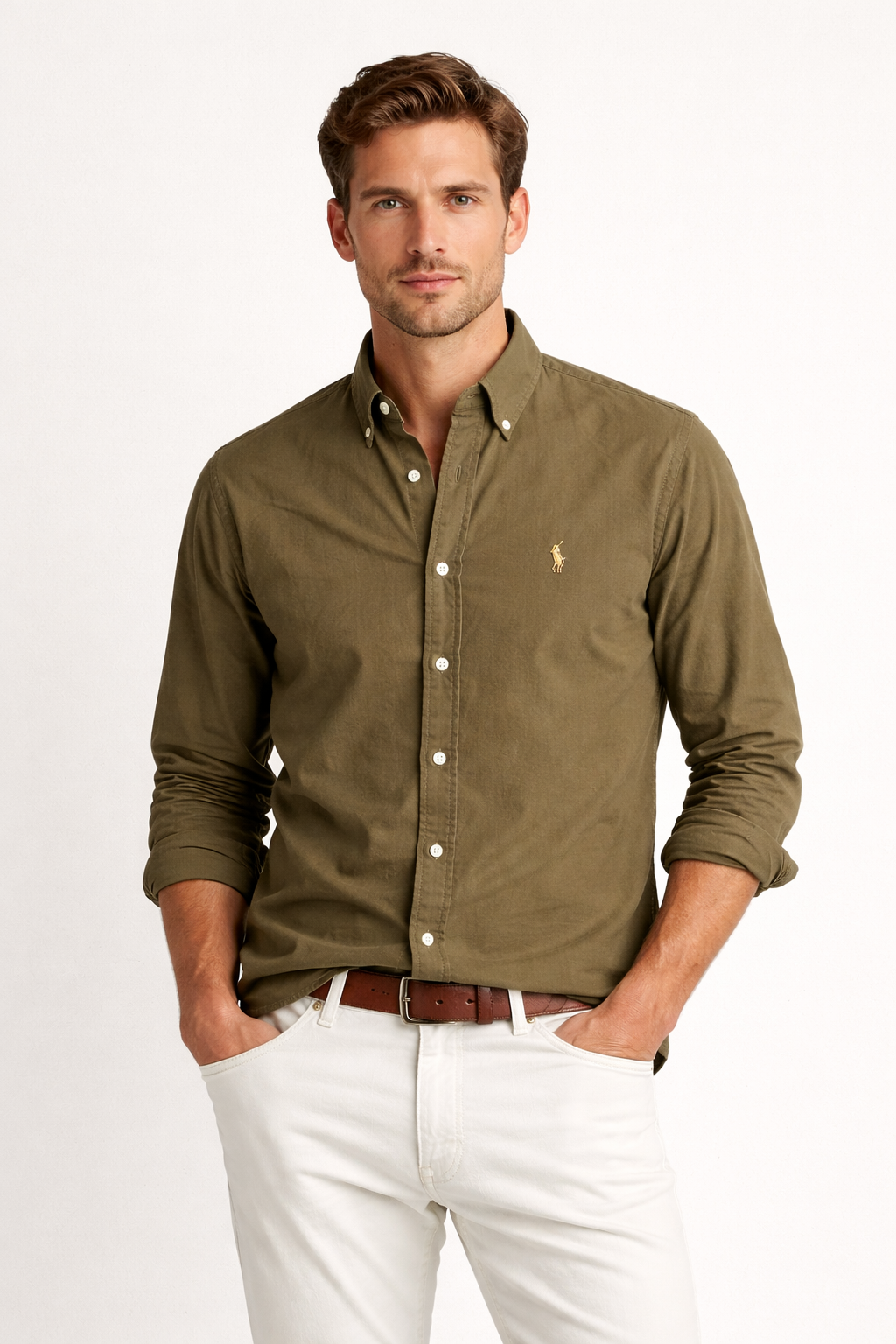 RL Classic Full Sleeve Shirt OLIVE GREEN