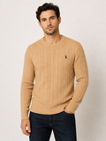 Classic Cable Knit Crew Neck Sweater