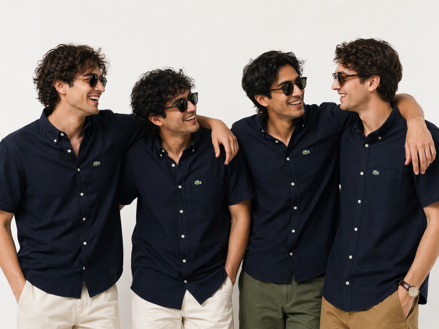 Lacoste Men Regular Fit Short Sleeved Oxford Shirt