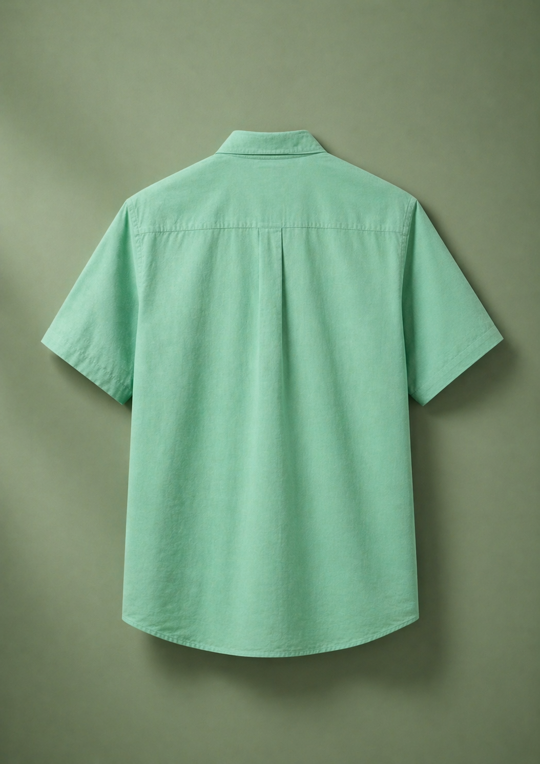Lacoste Men Green Short Sleeved Linen Shirt
