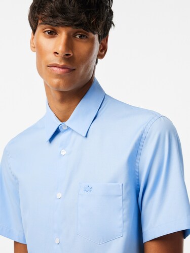 Lacoste Men Regular Fit Solid Cotton Shirt