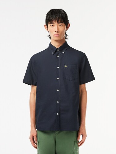 Lacoste Men Regular Fit Short Sleeved Oxford Shirt