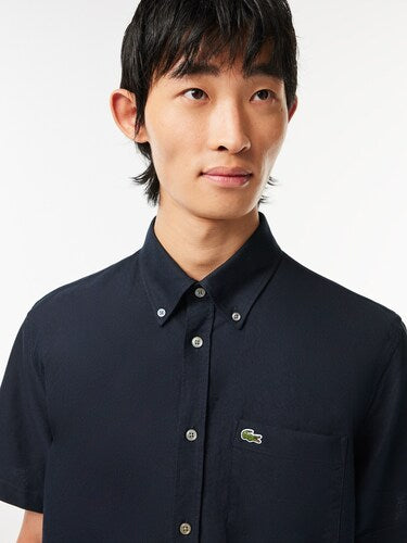Lacoste Men Regular Fit Short Sleeved Oxford Shirt