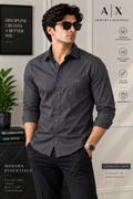 Men’s Premium Custom Fit Solid Charcoal Grey Shirt