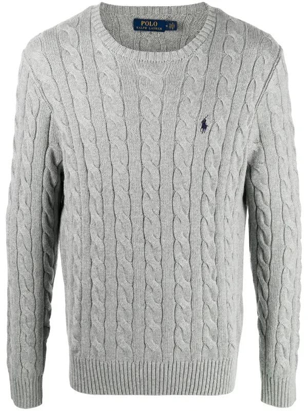 Classic Cable Knit Crew Neck Sweater