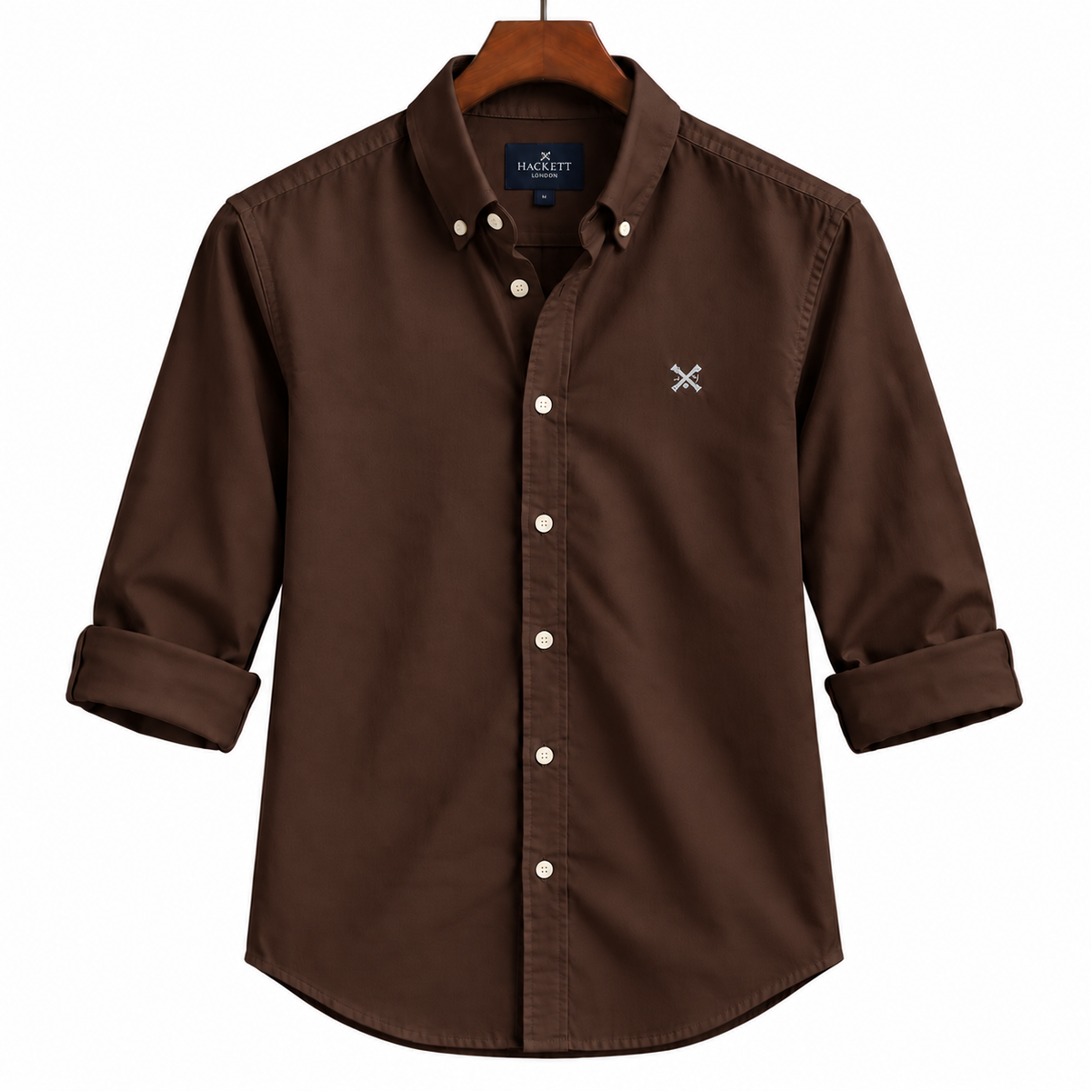 Hackett Full Sleeve Shirt Dark Brown