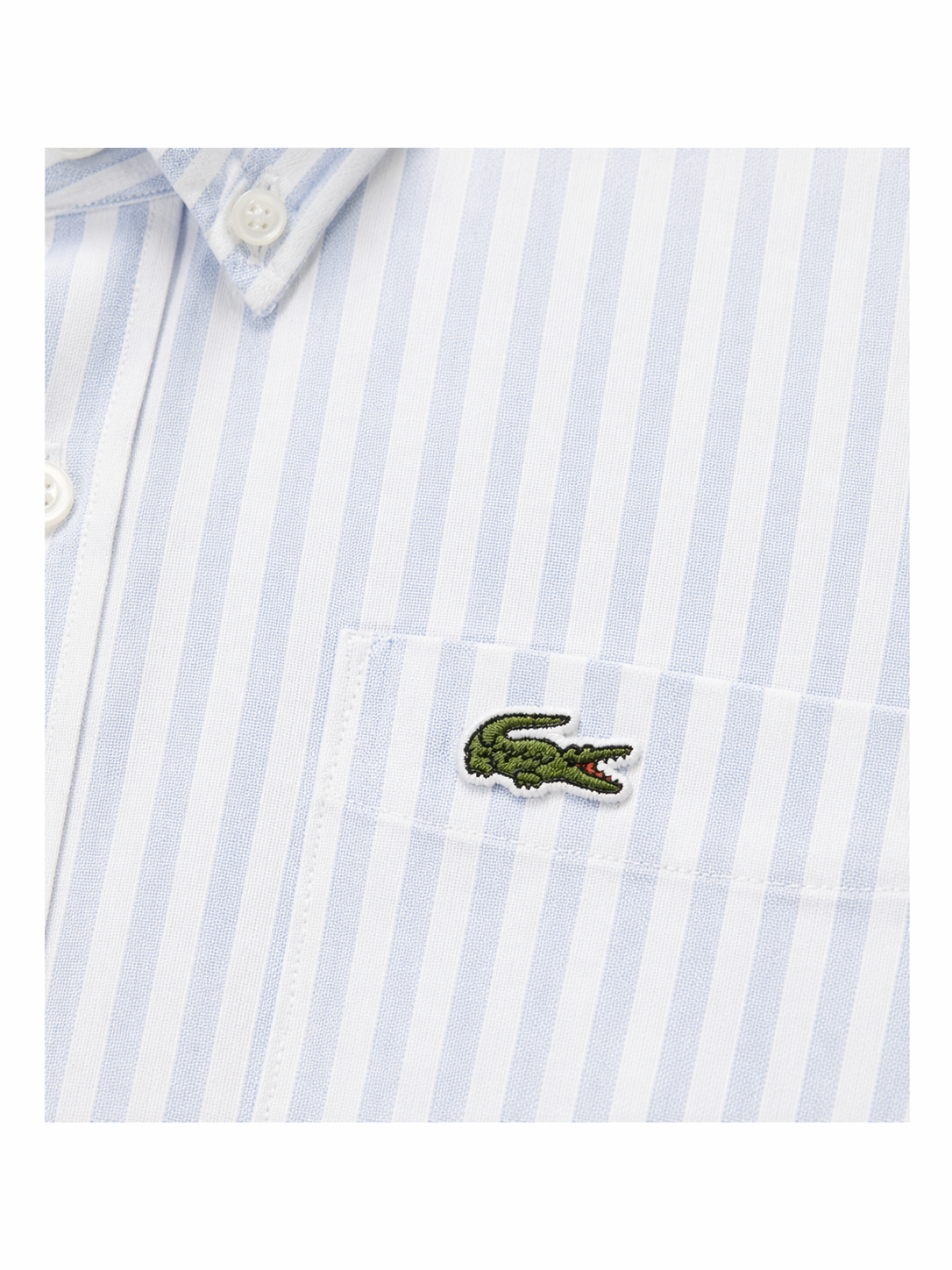 Lacoste Men Blue Regular Fit Short Sleeved Linen Shirt