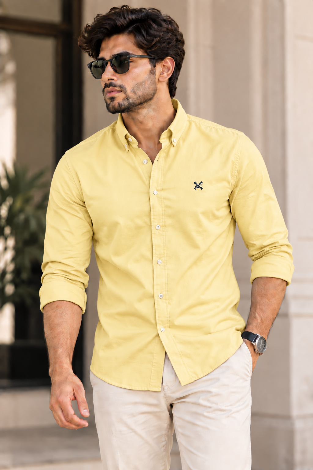Hackett Full Sleeve Shirt Yellow