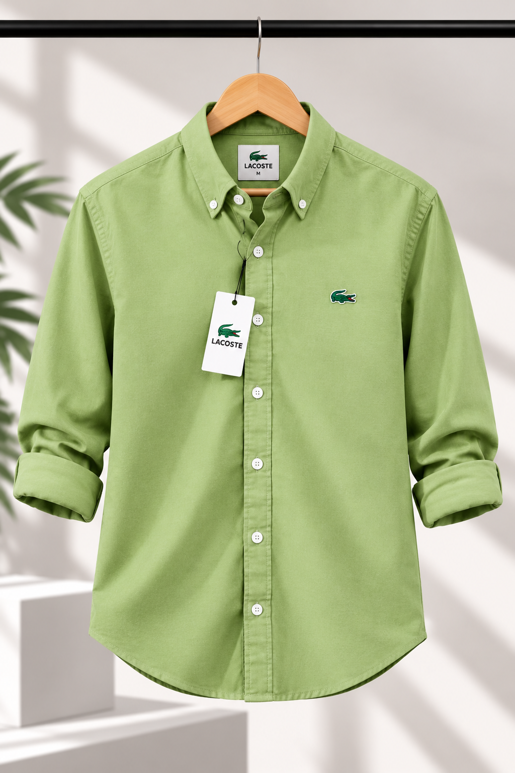 L Premium Classic Sage Green Full Sleeve Shirt