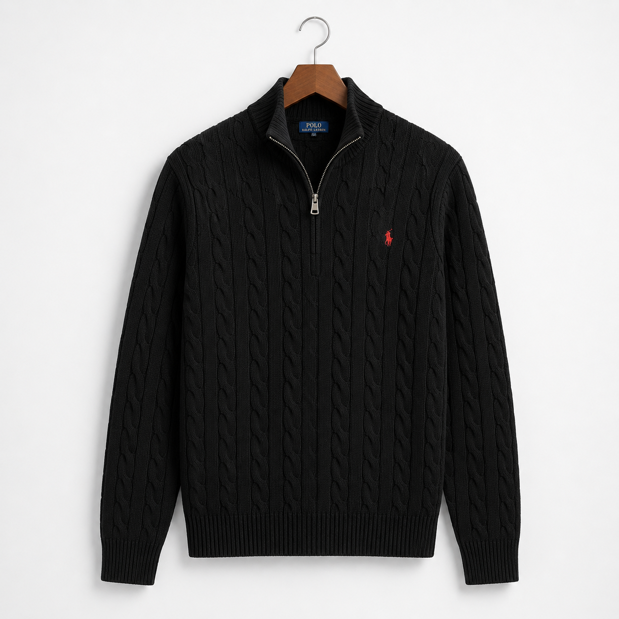 Men's Cable Knit Half-Zip Sweater