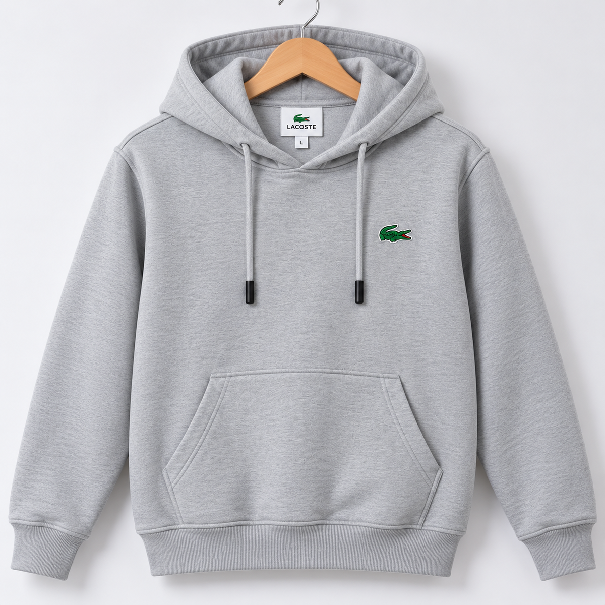 LC Light Grey Classic Pullover Hoodie for Men