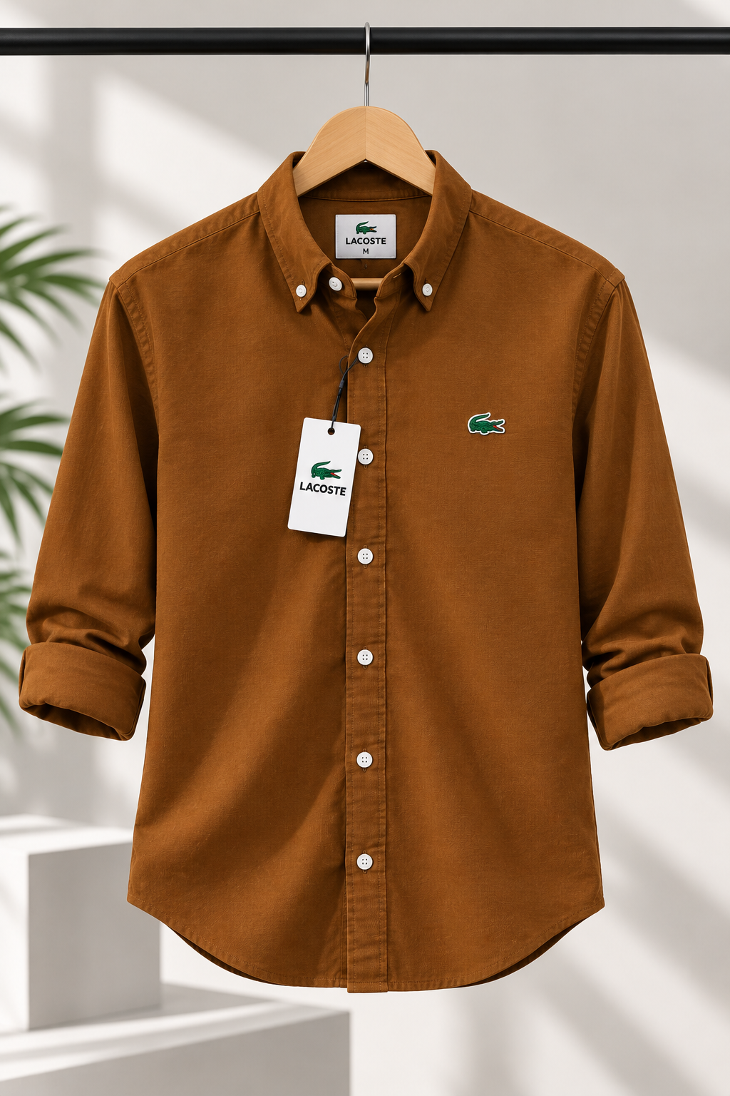 L Premium Classic Caramel Brown Full Sleeve Shirt