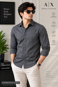Men’s Premium Custom Fit Solid Charcoal Grey Shirt