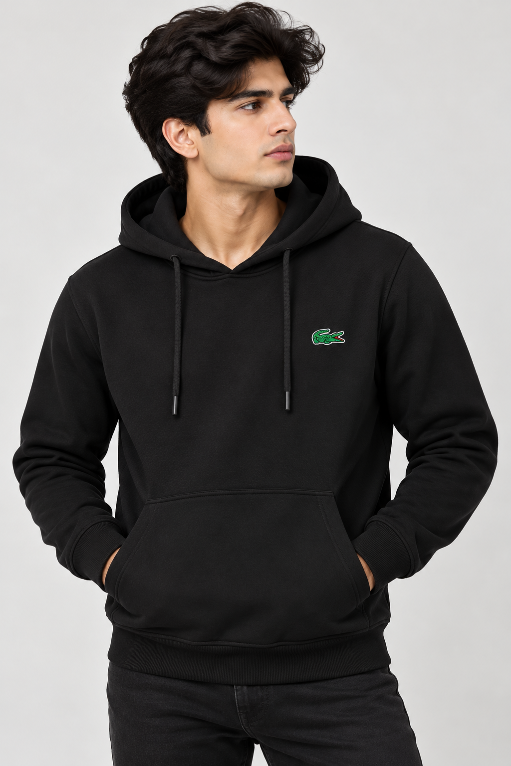 LC Black Classic Pullover Hoodie for Men