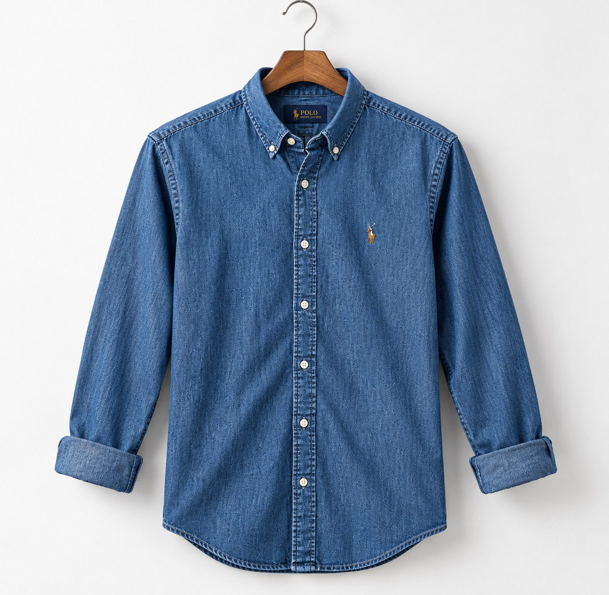 RL Denim Button-Down Shirt for Men