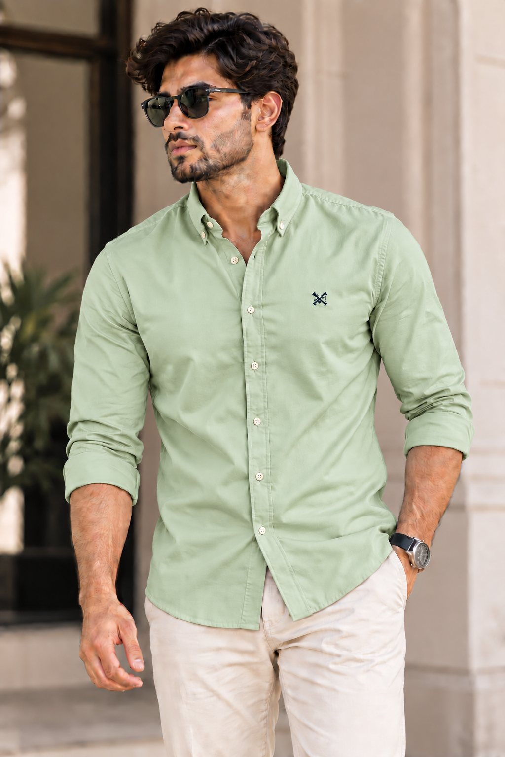 Hackett Full Sleeve Shirt Pistachio Green